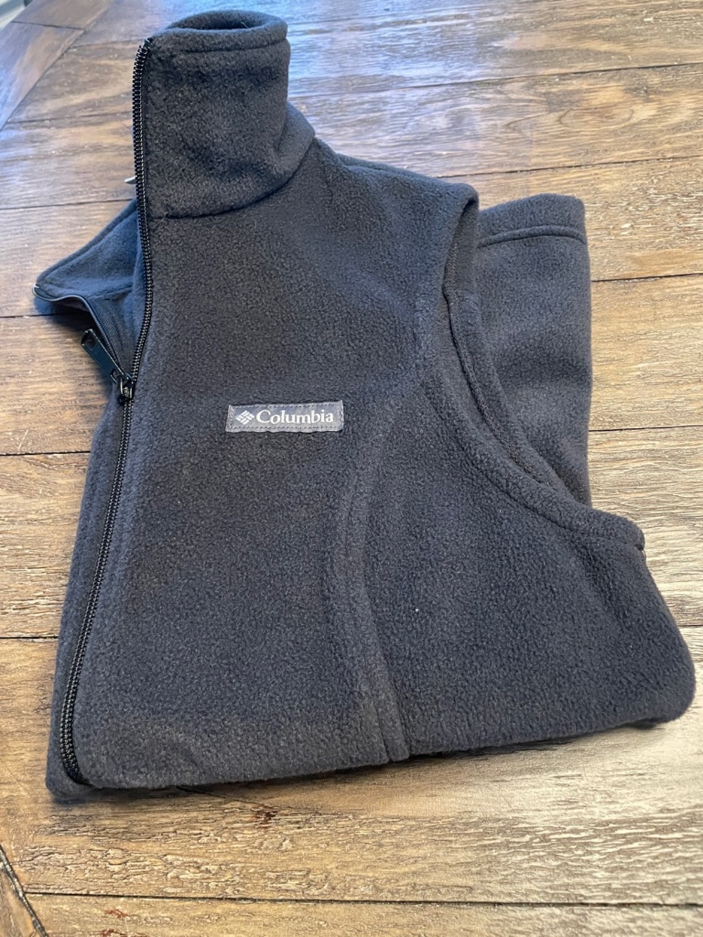 Columbia Black Full-Zip Fleece Vest